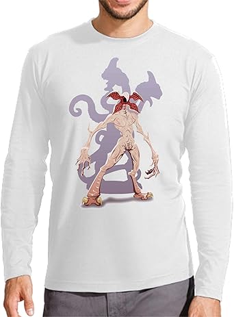 Camiseta Manga Larga de NIÑOS Stranger Things Demogorgon Canguro TV 11 Serie: Amazon.es: Ropa y accesorios