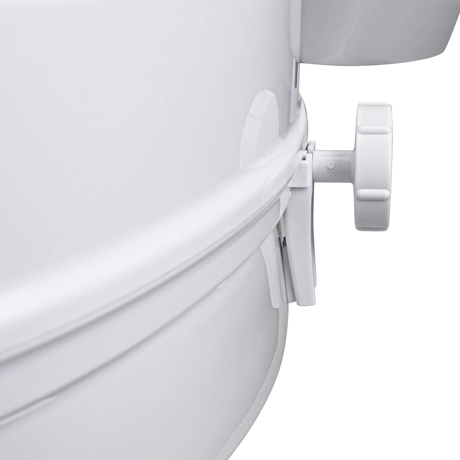 Vaunn Medical Clamp-On 4" Height Raised Toilet Seat Riser for Standard Size Round Toilets (16.5'') NOT for Elongated Toilets: Health & Personal Care
