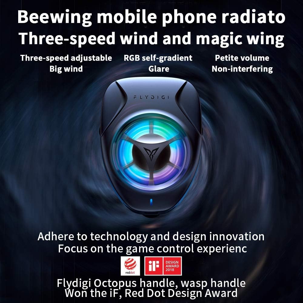 Flydigi Beewing Mobile Phone Radiator Hot Physical Cooling Fan Cooling Portable Phone king Glory PUBG Auxiliary Artifact