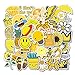 Vsco Yellow Cute Stickers for Hydro Flask[50pcs] Mini Ins Vinyl Sticker for Water Bottles Laptop Phone Case Computer Bike Helmet Car Motorcycle Bumper Luggage Helmet Skateboard Snowboard Gift for Kids