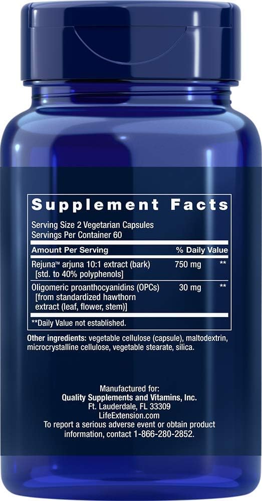 Life Extension Cardio Peak with Standardized Hawthorn and Arjuna, 120 Vegetarian Capsules: Health & Personal Care