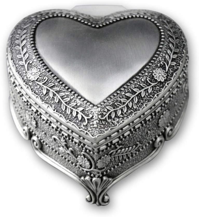 Bankour Play (Music of The Night) Alloy Heart Shape Music Box with Sankyo Musical Movement