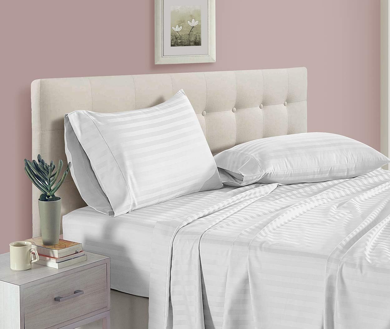 Twin Extra Long Sheets for Dorm Bedding-400 Thread Count - 100% Cotton Sheets - Specially Designed for Dorm Beds - Deep Pocket from 10-15 inches (White Solid,(38 x 80) Twin - XL) : Home & Kitchen
