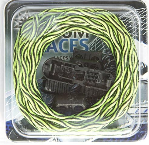 BOOMLACES "Laces With Power" No Tie Shoelaces For Boys, Girls, Men, &amp; Women (Neon/Black Shoelaces)