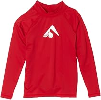 Kanu Surf Little Boys' Toddler Platinum Long-Sleeve Rashguard, Red, 2T