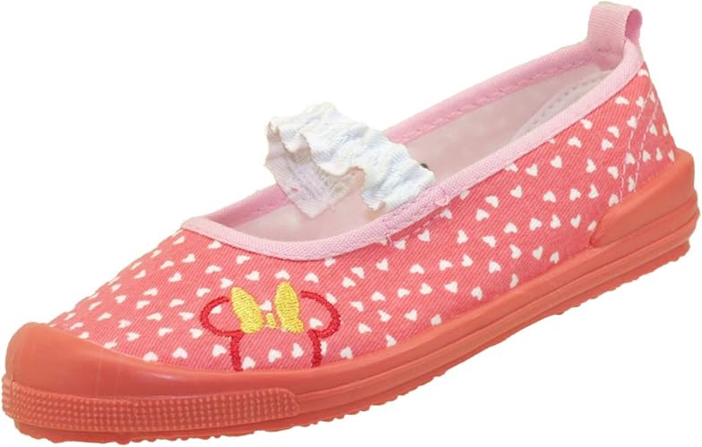 Amazon ディズニー Minnie Mouse ミニーマウス 6670 バレエシューズ 桃 友袋付 上履き キッズ スクール 上履き