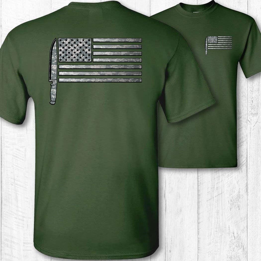 Chefs American Flag Chef Knife T-Shirt