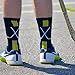 ChalkTalkSPORTS Hockey Half Cushioned Crew Socks | Crossed Sticks | Black/Gold