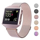 CRODI Compatible Fitbit Blaze Bands Metal Frame, Stainless Steel Magnetic Milanese Replacement Band Fit bit Blaze Women Men