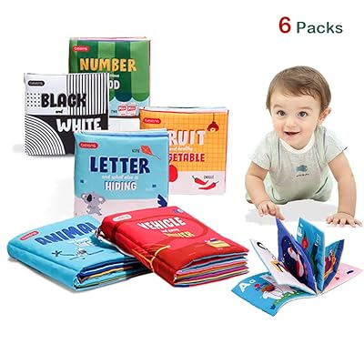 6-Piece Baby Soft Books Set: NonToxic Fabric Touch Bahrain Ubuy