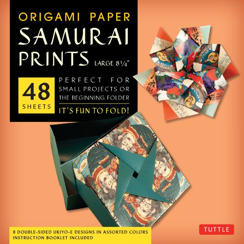 Origami Paper - Samurai Prints - Large 8 1/4" - 48 Sheets: Tuttle Origami Paper: High-Quality Origami Sheets Printed with 8 Different Designs: Instructions for 6 Projects Included