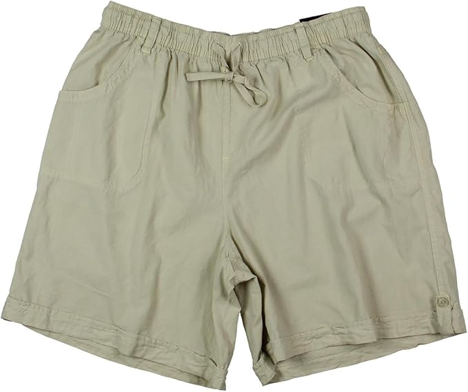 karen scott elastic waist shorts