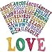 164 Pcs Glitter Foam Stickers Self Adhesive Alphabet Letter Stickers Decorative Sticker for DIY Craft Ornament, 7 Colors Random, 4 Sheets