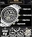 Gute Classic Pro Automatic Mechanical Wrist Watch for Men Black Luminous Day/Date/Month