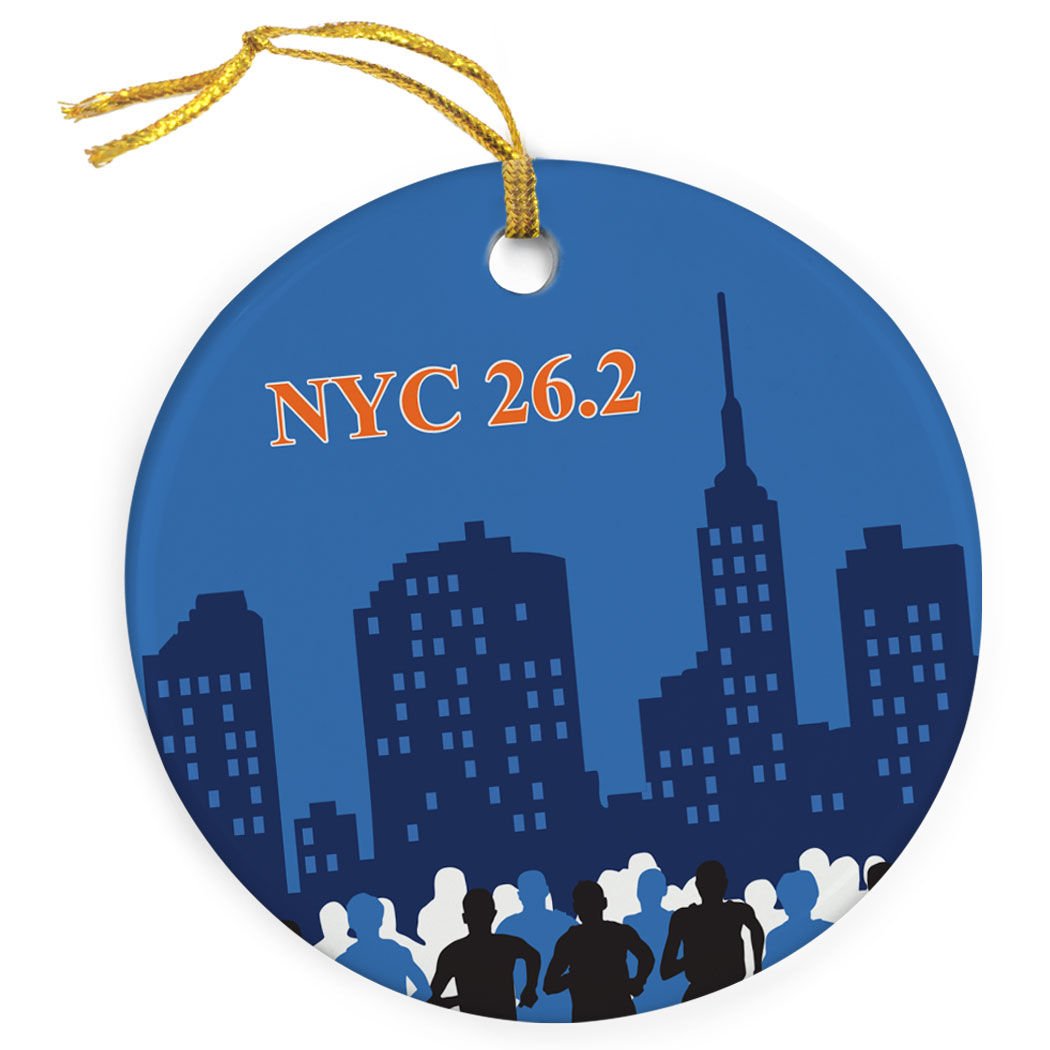 Gone For a Run Running Porcelain Ornament | NYC 26.2 Marathon Ornament