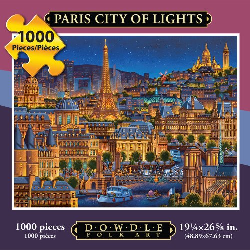 Jigsaw Puzzle - Paris "City of Lights" 1000 Pc By Dowdle Folk Art