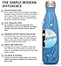 Simple Modern 17 Ounce Wave Water Bottle - Stainless Steel Double Wall Vacuum Insulated Reusable Leakproof Pattern: Aqua Rain