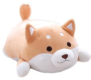 Shiba Inu Dog Soft Plush Throw Pillow Lifelike Animal Pillows Plush Toy for Valentine's Gift, Bed,Sofa Chair