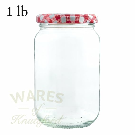1lb jam jars bulk pack of 100 jars including red gingham twist off lids
