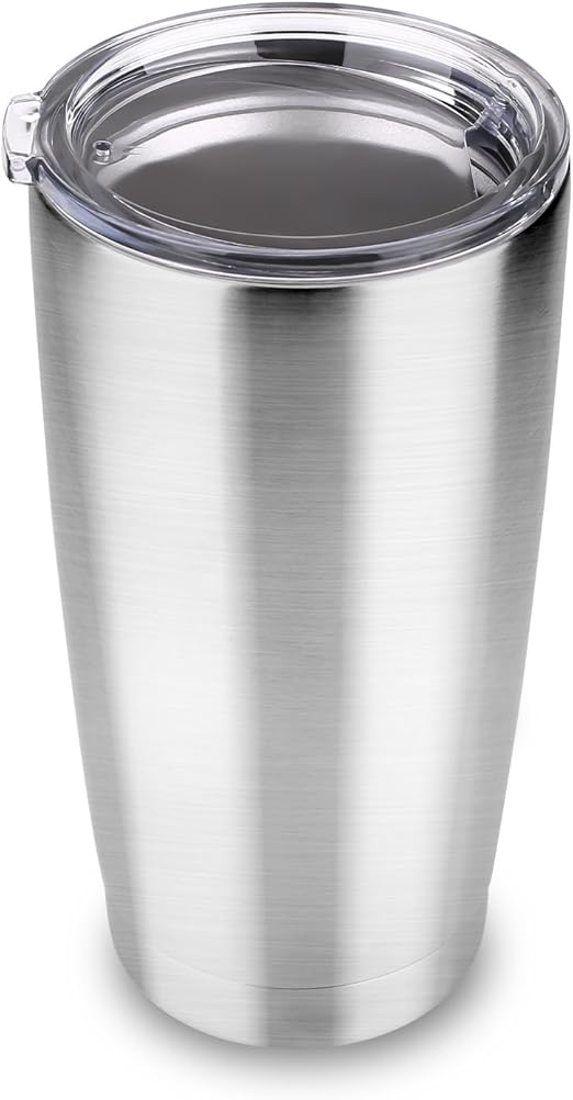 Amazon Com 20 Oz Stainless Steel Tumbler Women Men Double Wall Vacuum Insulated Travel Coffee Mug With Lid Greatly For Hot And Cold Drinks Kitchen Dining