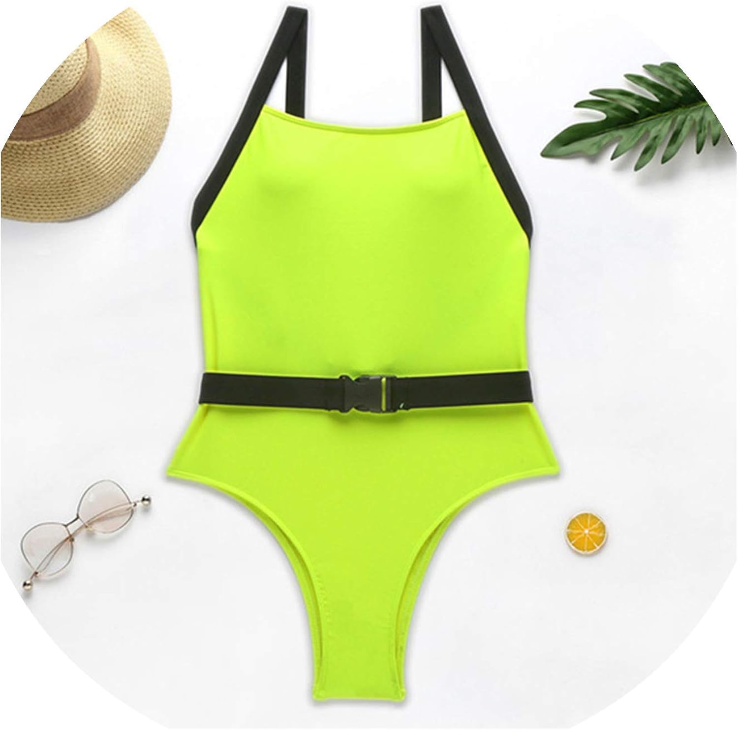 Fantastic baby Neon Green Swimsuit one Piece Push up