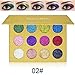 Glitters Eyeshadow Palette, Spdoo 12 Colors Professional Makeup Long Lasting Shimmer Eyeshadow Powder Palette Mineral Pressed Glitter