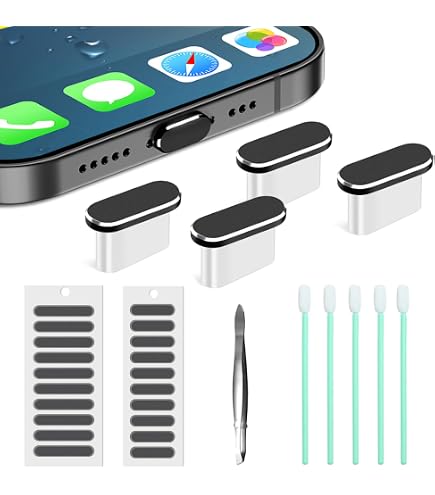 Jvjggag Type C Dust Plug, USB Port Cover Set, Protective Dust