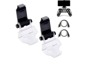 2 Pack PS4 Controller Phone Clip, PS4 Slim Pro 4 Controller Grip for Android Smart Phone, 180 Degree Gaming Holder Mount Stan