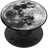 Moon Space: Full Moon Lunar Grey Phone Holder Knob PopSockets Adhesive PopGrip