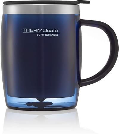 Thermos Translucent Desk Mug Stainless Steel Blue 450 ml