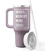 Pandzee Gifts For Mom - Birthday Christmas Gift for Mom Mama Wife Her Grandma Sister - Mothers Day Gift From Daughter Son Husband - 40oz Tumbler With Handle & Straw Lid - Travel Mug Holder Friendly