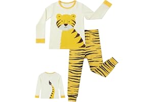 babee Reshinee Bamboo Viscose Toddler Pajamas Boys Girls Baby Animal Pjs Sets 12M-8Y Kids 2pcs Long-Sleeve Snug fit Sleepwear