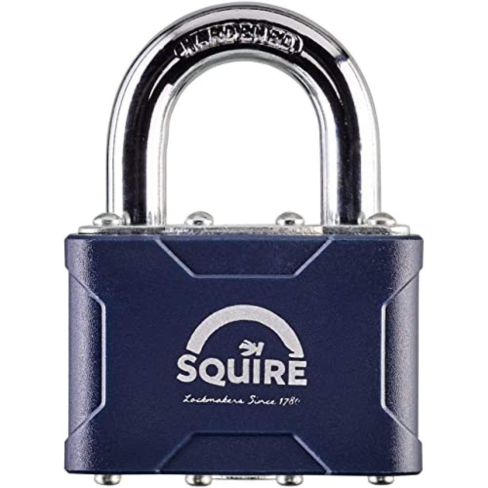 Henry Squire Stronglock Laminated Open Shackle 4 Pin Double Locking Padlock, 51 mm (Length)