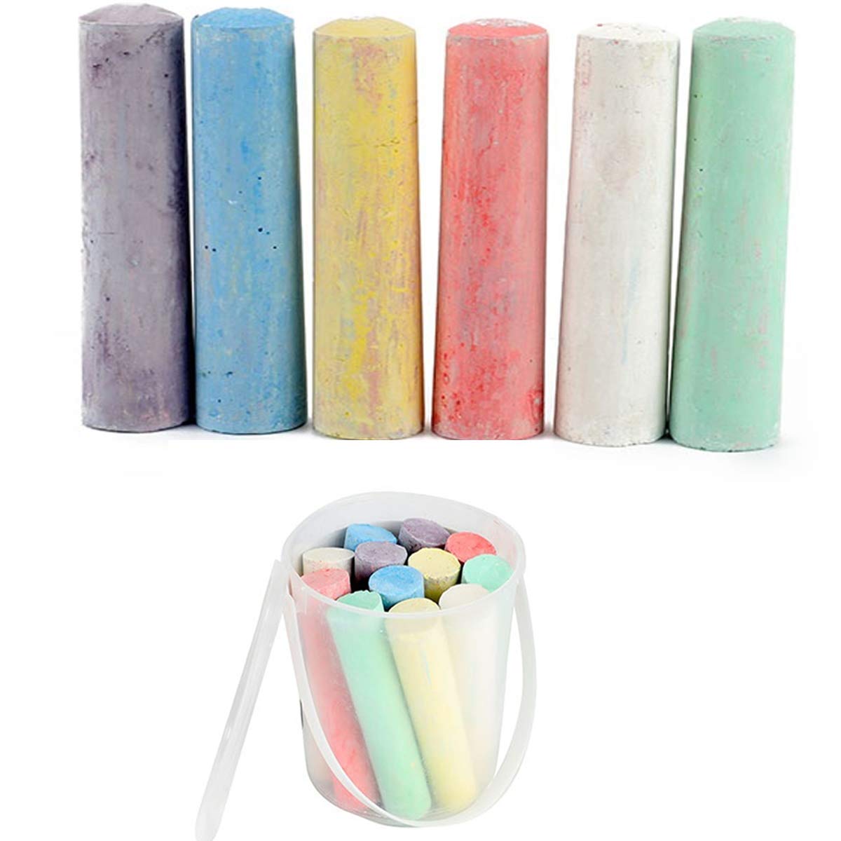 UMKYTOYS Sidewalk Pavement Chalk Garden Chalk in Bucket For Kids Summer Garden Toys