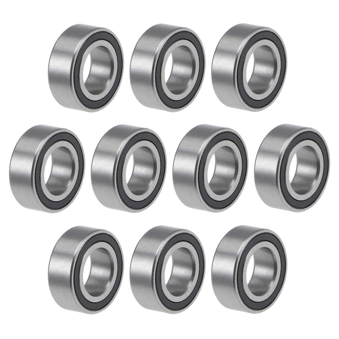 sourcing map MR116-2RS Deep Groove Ball Bearings 6mm Inner Dia 4mm OD 4mm Bore Double Sealed Chrome Steel Z2 10pcs