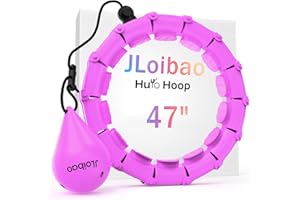 JLoibao Weighted Hula Circle with 24 Links for Adults Weight Loss, Infinity Fitness Hoop Plus Size, for Women Smart Exercise Equipment