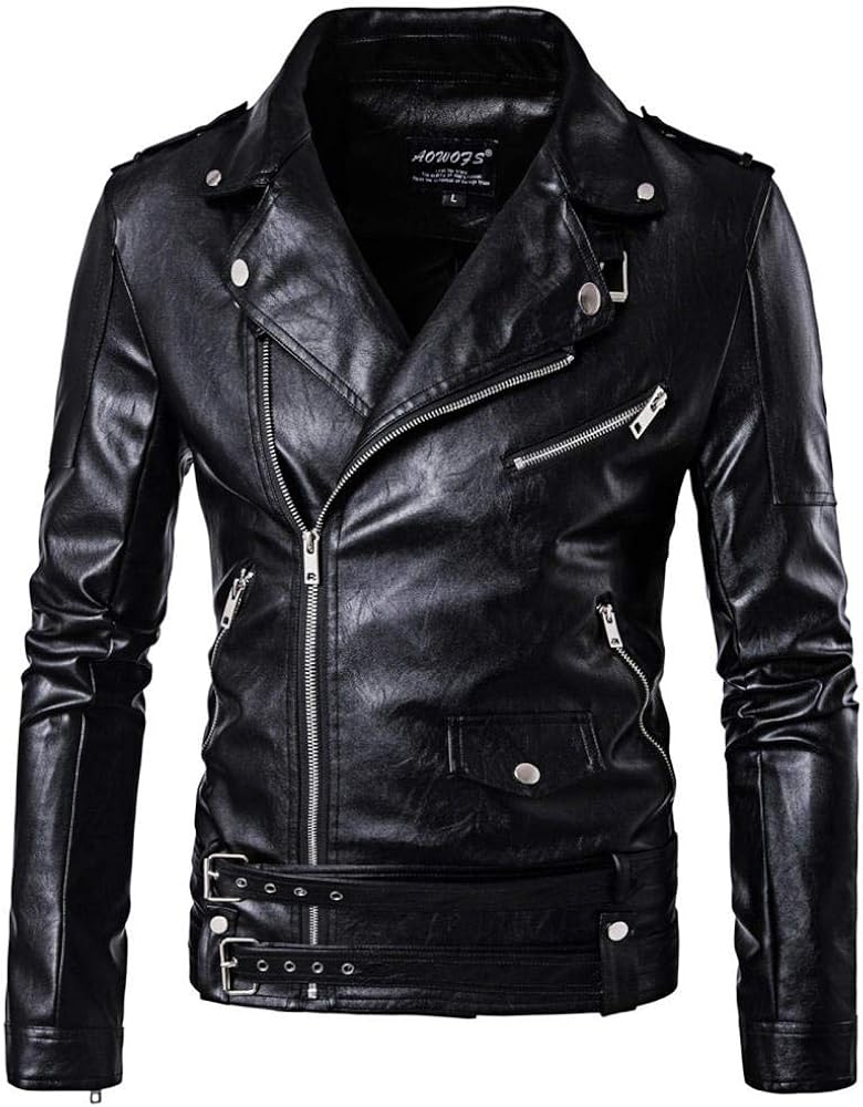 Lederjacke Damen – Coole Bikerjacke Aus Weichem PU-Leder Mit Reißverschlüssen, Perfekt Für Herbst & Übergangszeit
