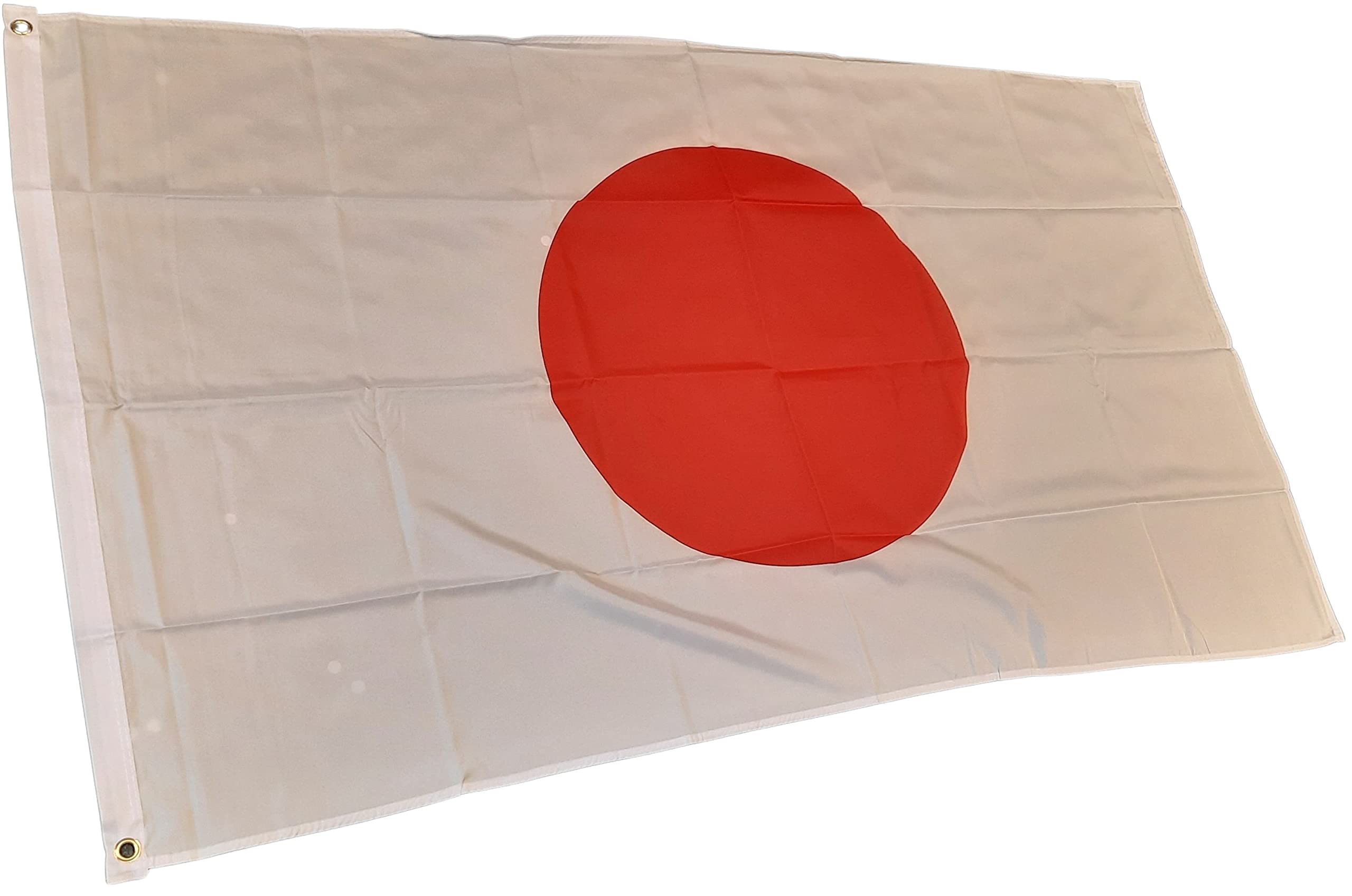 NWFlags Japan Flag 5ft x 3ft 75d Premium Polyester Suitable For Flagpoles | Strong Polyester 5x3 foot material large Japanese flag with 2 metal Eyelets