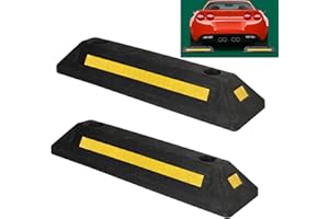 YYDS Parking Stopper for Garage 2Pcs Garage Car Stopper Heavy Duty Parking Aid Parking Block Protects Car and Garage Walls Bolts Included