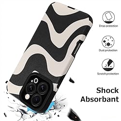 Wlxee Case for iPhone 16 Pro 6.3" 2024 Wave Pattern