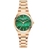 VICTORIA HYDE Green Face Rose Gold Watches for Women