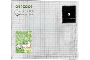CUAZCCS Grounding Sheets with 10% Silver Fiber & Organic Cotton - Conductive with Grounding Cord, Grounding Keep Good Sleep, Natural Health(27x52 inch)