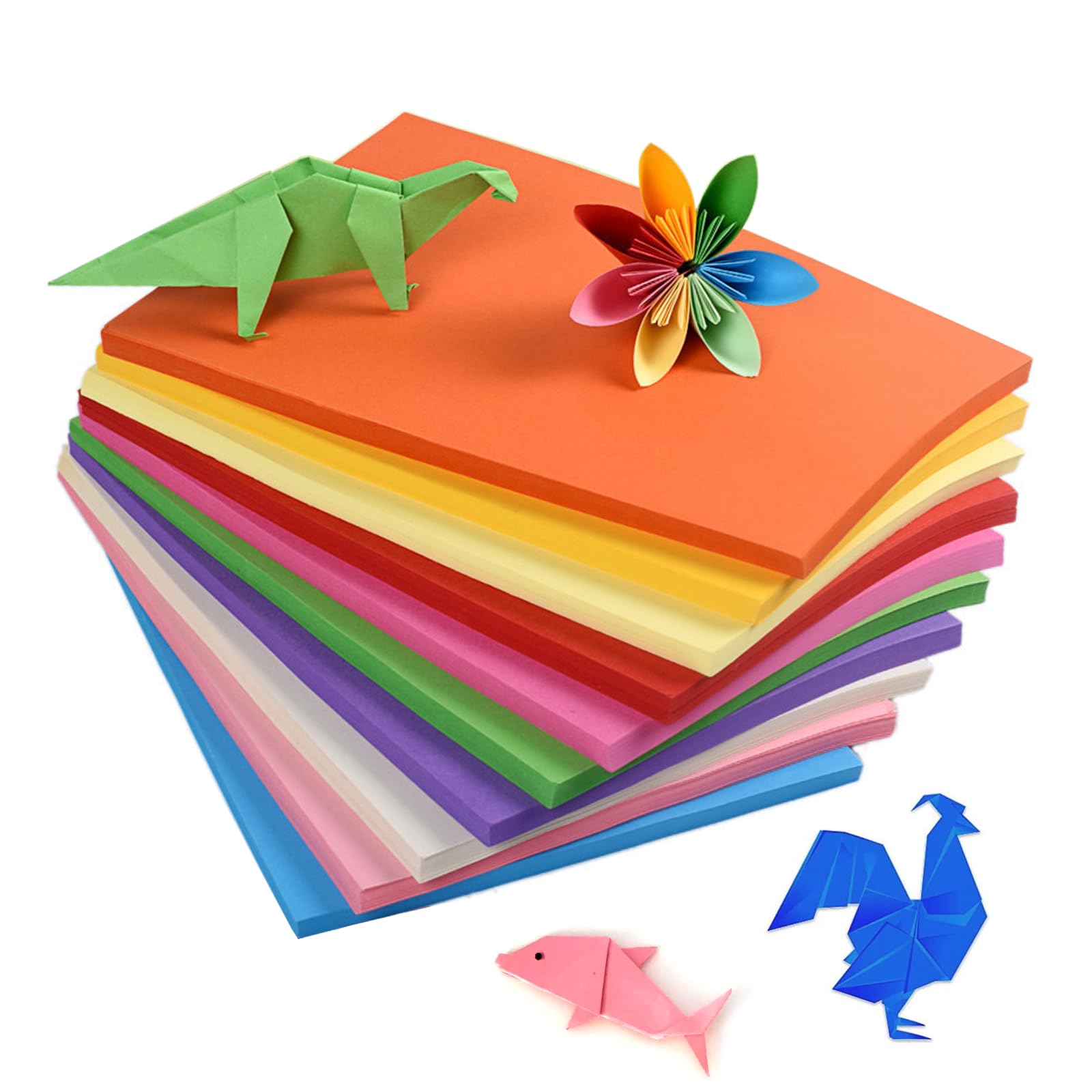 100Sheets A4 Colored Paper, 70g Handmade Origami Paper,10Assorted Colors for DIY Arts Crafts (millimeters, 297 x 210)