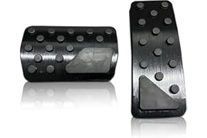 Miytsya 2 PCS Aluminum Alloy Anti-Slip Gas Pedal Brake Pedal Cover Interior Accessories Kit for 2011-2023 Jeep Grand Cherokee Dodge Durango, No Drilling Brake and Accelerator Pedal Covers (Black)