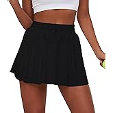 Tennis Skirts for Women Pleated Athletic Skort High Waisted Golf Skirts with Shorts Pocket Athletic Running Activewear