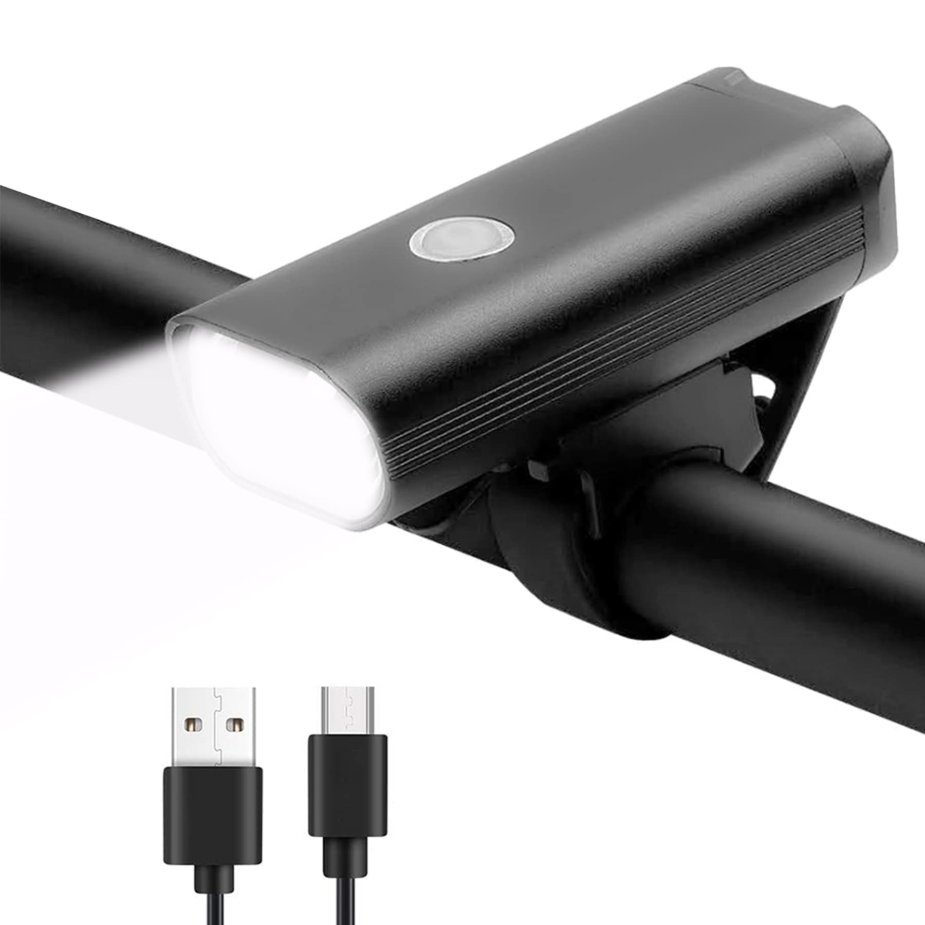 RBNANA Bike Light, LED Bike Front Lights, USB Reachargeable Super Bright Bicycle Headlight, Waterproof Mountain Bike Light Cycle Lights Fits All Bicycles