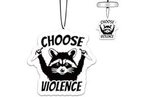 LDNTLY 1PCS Car Air Fresheners,Choose Violence Raccoon Car Air Fresheners for Cute Mirror Freshener Mirror Scented Hanging Cute Car Accessories Decor Interior Home,Raccoon Gifts for Women Men Friends Wife