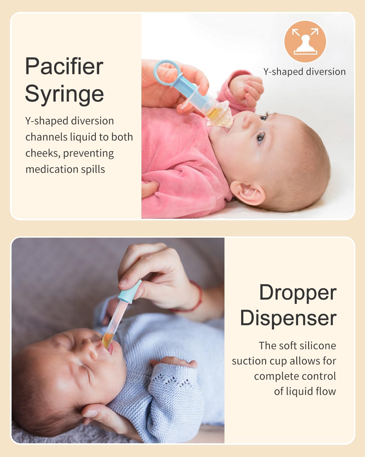 GROWNSY Baby Sick Day Care Kit, Saline Nasal Spray, Nasal Aspirator for Baby, 2 PCS Day & Night Chest Rubs, Baby Medicine Dispenser and Fever Patch for Kids