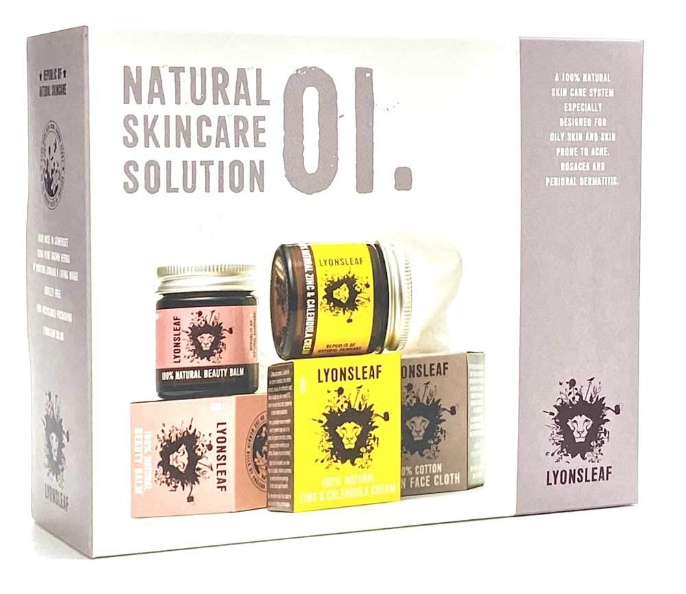 Natural Skincare Solution - for Oily Skin, and Skin Prone to Acne, Rosacea and Perioral Dermatitis (01 - with Scented Beauty Balm)