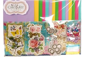 Gigicloud Paper Card Making Kits, Handmade Greeting Card Kits DIY Card Making Material Set Colorful Card Making Set for Birthday, Thanksgiving, Christmas, Baby Shower, 15 Cards + 15 Envelope